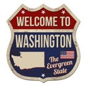 Welcome to Washington vintage rusty metal sign