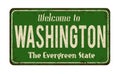 Welcome to Washington vintage rusty metal sign