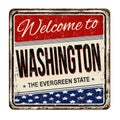 Welcome to Washington vintage rusty metal sign