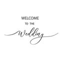 Welcome to the wedding - calligraphic inscription for album, covers