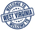 Welcome to West Virginia blue round stamp
