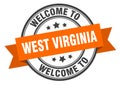 welcome to West Virginia. Welcome to West Virginia isolated stamp. Royalty Free Stock Photo