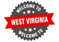 welcome to West Virginia. Welcome to West Virginia isolated sticker. Royalty Free Stock Photo