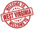 welcome to West Virginia stamp Royalty Free Stock Photo