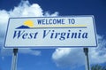 Welcome to West Virginia Sign Royalty Free Stock Photo