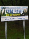 Welcome to West Virginia sign Royalty Free Stock Photo