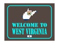 Welcome to West Virginia sign with flag map Vector illustration Eps 10 Royalty Free Stock Photo