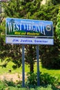 Welcome to West Virginia Sign Royalty Free Stock Photo