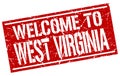 welcome to West Virginia stamp Royalty Free Stock Photo