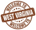 welcome to West Virginia stamp Royalty Free Stock Photo