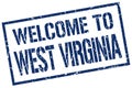 welcome to West Virginia stamp Royalty Free Stock Photo