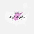 Welcome to West Virginia state map Royalty Free Stock Photo