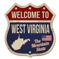 Welcome to West Virginia vintage rusty metal sign Royalty Free Stock Photo