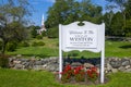 Welcome to Weston sign, Weston, MA, USA