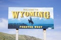 Welcome to Wyoming Royalty Free Stock Photo