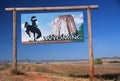 Welcome to Wyoming Sign Royalty Free Stock Photo