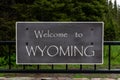 Welcome to Wyoming Sign Royalty Free Stock Photo