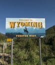 Welcome to Wyoming Sign Royalty Free Stock Photo