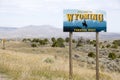 Welcome to Wyoming state sign