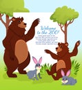 Welcome to Zoo Banner, Forest Animals Bears Nature