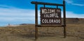 Welcome toi Colorado sign Royalty Free Stock Photo