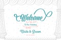 Welcome wedding signature. Flat Decorative Lettering Vector Design Template. Welcome Sign Highly Editable. Royalty Free Stock Photo