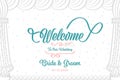 Welcome wedding signature. Flat Decorative Lettering Vector Design Template. Welcome Sign Highly Editable. Royalty Free Stock Photo