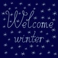 Welcome winter greeting card