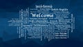 Welcome word cloud conceptual illustration Royalty Free Stock Photo