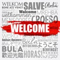 WELCOME word cloud in different languages, concept background Royalty Free Stock Photo