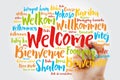 WELCOME word cloud in different languages Royalty Free Stock Photo