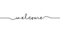 Welcome word handwritten vector Royalty Free Stock Photo