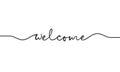 Welcome word handwritten Royalty Free Stock Photo