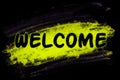 Welcome word with glow powder Royalty Free Stock Photo