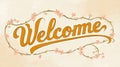 Welcome words lettering with background Royalty Free Stock Photo