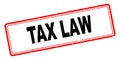 Tax law stamp on white Royalty Free Stock Photo