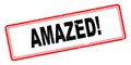Amazed stamp on white Royalty Free Stock Photo
