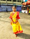Welcoming Or Celebrating Bengali New Year By Wearing Fancy Dress And Having Traditional Get Up