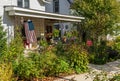 Welcoming garden on W Broadway Street in Decorah IA Royalty Free Stock Photo