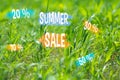 Welcoming the Season of Sun With a Lush Green Discount, Summer Sale Begins Now Royalty Free Stock Photo