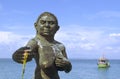 Welcoming statue of the Phra Aphai Mani ogress at the main port