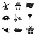 Weld beer icons set, simple style Royalty Free Stock Photo