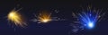 Weld starburst fire and spark effect Royalty Free Stock Photo