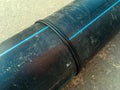 Weld on a thick polyethylene pipe