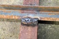 The welded joint of steel corners