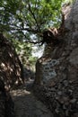 Welded tuff, massive volcanic pink rocks of Rao Jodha Desert Rock Park