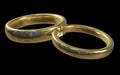 Welded wedding rings Royalty Free Stock Photo