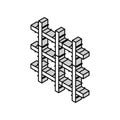 welded wire mesh wwf isometric icon vector illustration Royalty Free Stock Photo