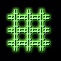 welded wire mesh wwf neon glow icon illustration