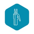 Welder clamp icon, outline style